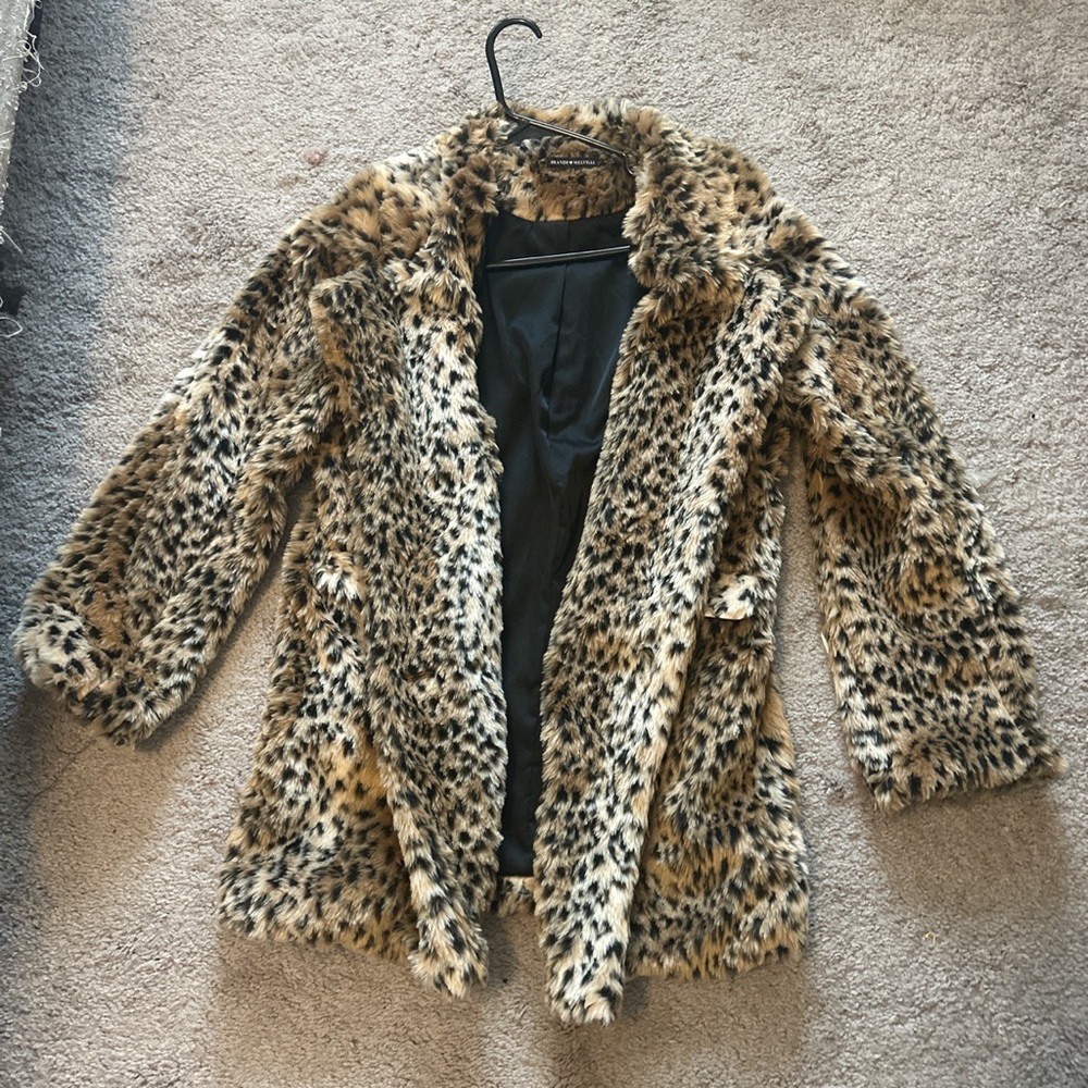 leopard print coat